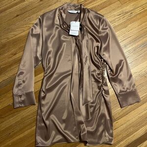 & Other Stories Satin Tan Robe